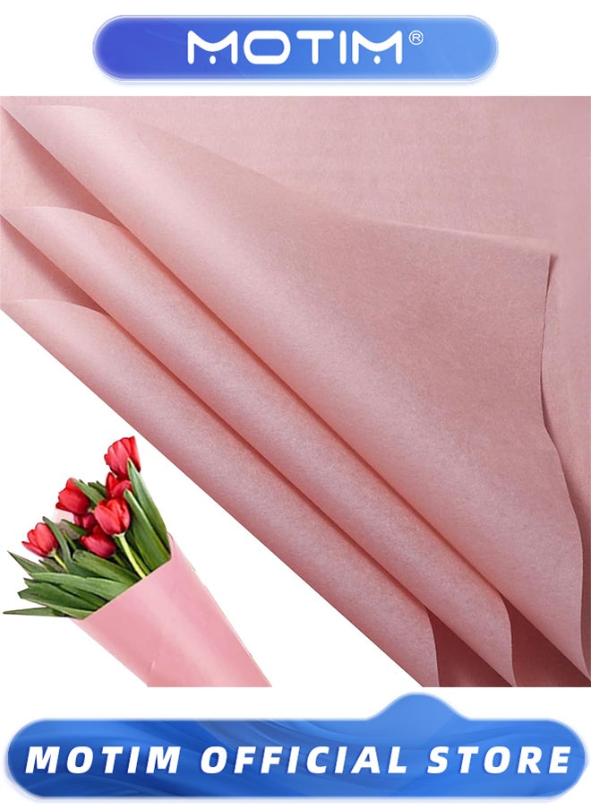 Motim 50*35cm 100 Sheets Rose Pink Tissue Paper for Packaging for Weddings Birthday Floral Filler DIY Project  - Image 1