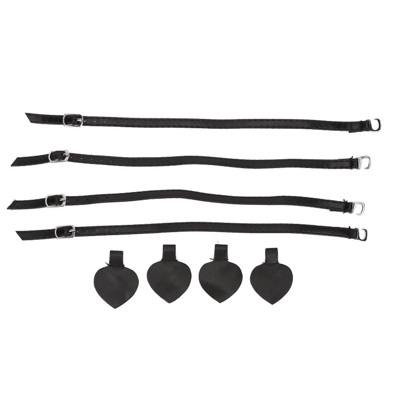 Heels Shoe Straps Seaming Free Skid Resistant Soft PU Matt Black Firm Pasting Around Ankle Straps for Shoes - Image 1