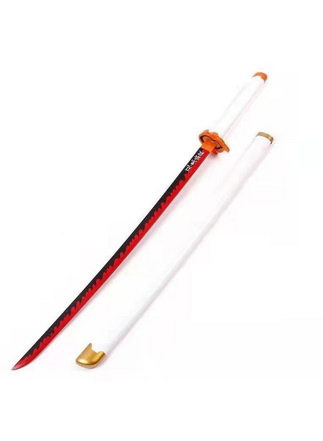 Trunkin Trunkin Adult Katana For Cosplay Life Size Replica Wooden Toy Anime Accessory Toy Collectible | Wooden Sword (Kyoujuro Rengoku Nichirin)  - Image 1
