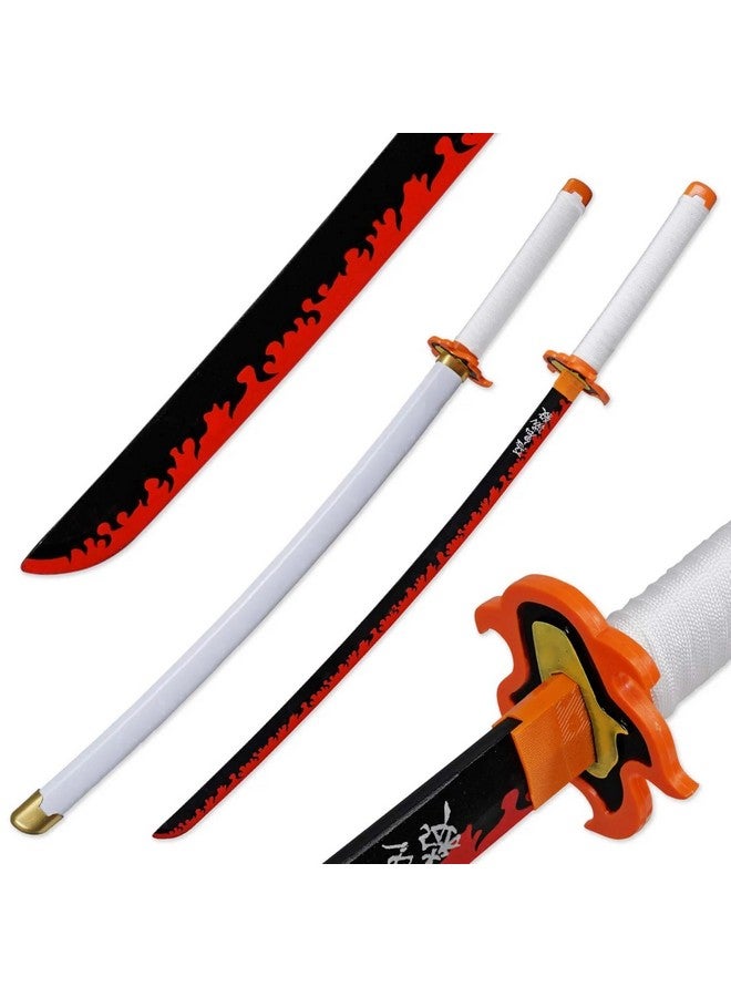 Trunkin Trunkin Adult Katana For Cosplay Life Size Replica Wooden Toy Anime Accessory Toy Collectible | Wooden Sword (Kyoujuro Rengoku Nichirin)  - Image 3