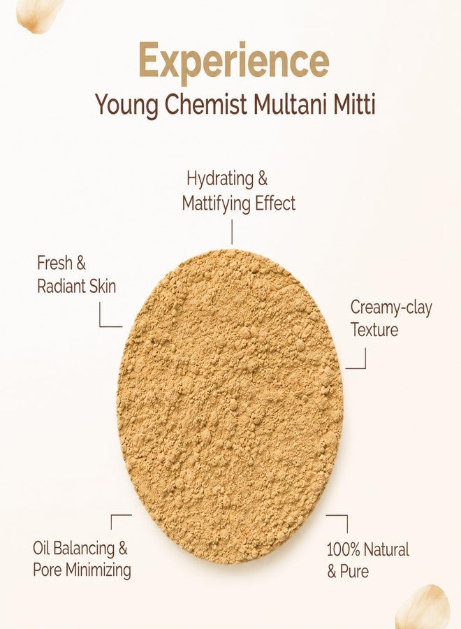 Young Chemist Premium Multani Mitti Clay | Promotes healthy skin cell and reduce acne (100g) - Image 2