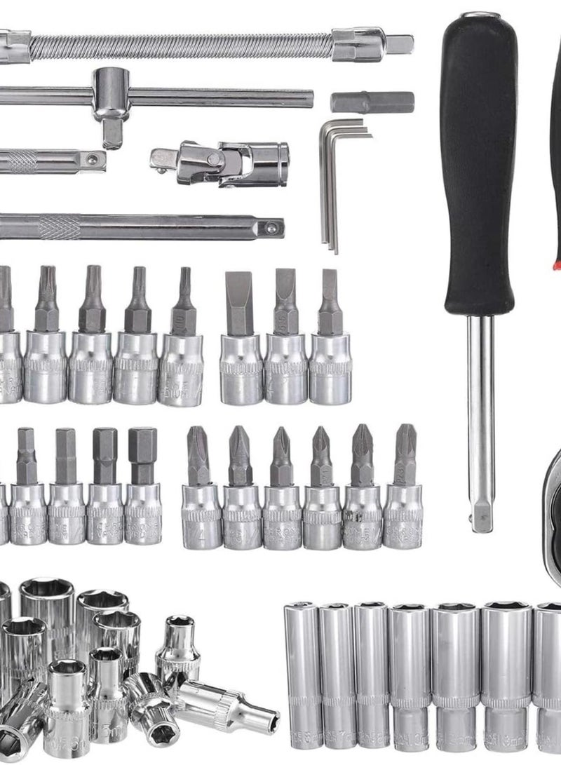 GGOOT Car Boat Motorcycle Bicycle Hardware Repair Tool Ratchet Wrench Sleeve Kit 12/46/53Pcs (Type: : D) - Image 5