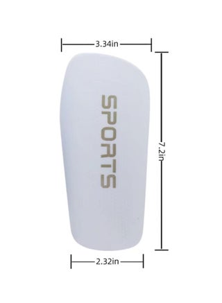 Football Four Piece Set, This non-slip soccer sock set includes a pair of soccer socks, a pair of shin guards, a pack of shin protectors, and two adjustable leg straps. Suitable for soccer (white/one size fits all). - view 4