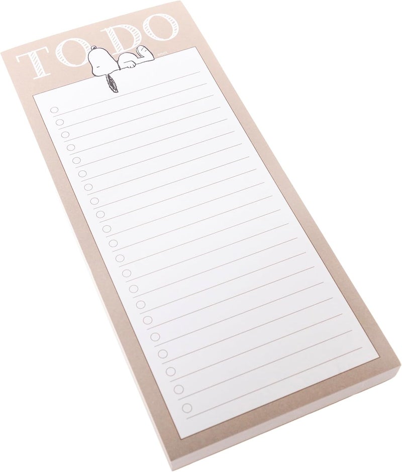 Graphique Snoopy Magnetic Notepad, 100 Tear-Away Sheets for Grocery, Shopping & To-Do Lists, Magnetic Writing Pad for Fridge, Kitchen, Office, Fun Gift for Snoopy Lovers - Image 2