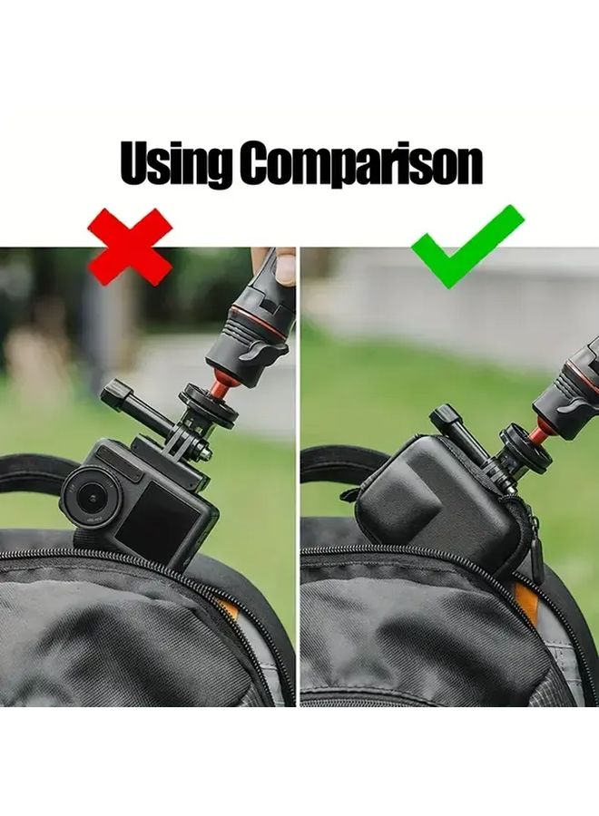 حقيبة صغيرة سوداء عميقة لـ DJI Osmo Action 5 Pro 3 4 GoPro 13 12 11 10 Insta360 Ace Pro - Image 3