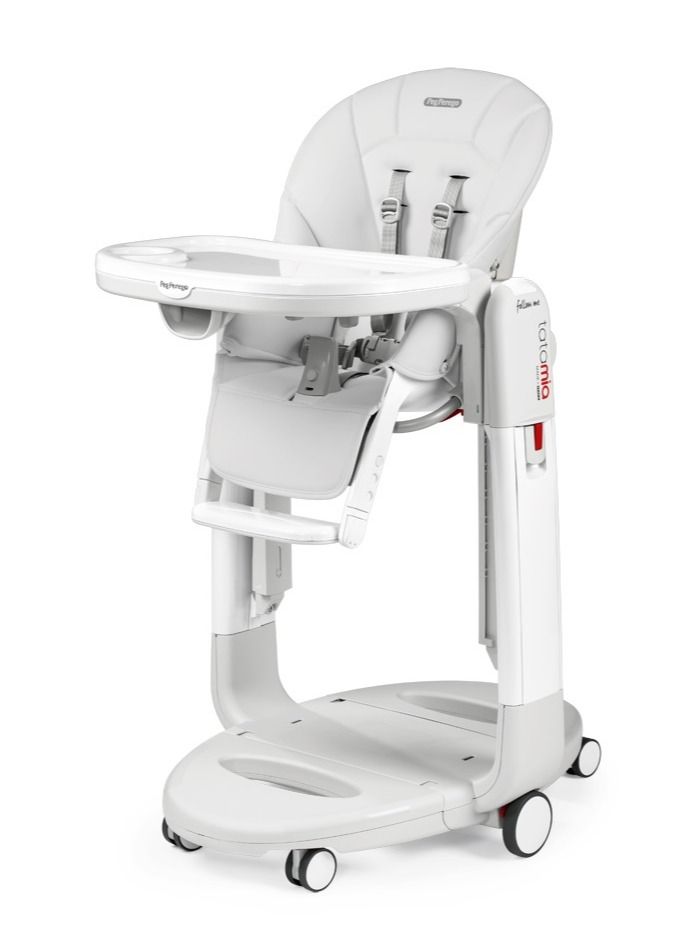 Peg Perego Tatamia Follow Me 3-in-1 High Chair & Recliner – 9 Height Positions, Easy Clean, Push Wheels, 0–3 Years, Made in Italy, Latte - Image 2