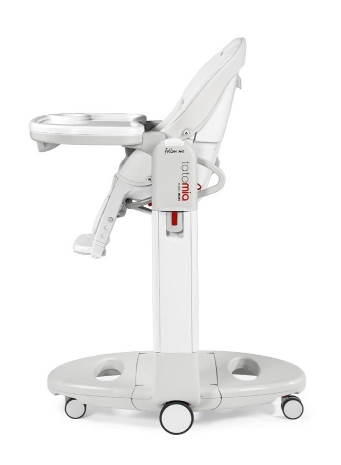 Peg Perego Tatamia Follow Me 3-in-1 High Chair & Recliner – 9 Height Positions, Easy Clean, Push Wheels, 0–3 Years, Made in Italy, Latte - Image 4