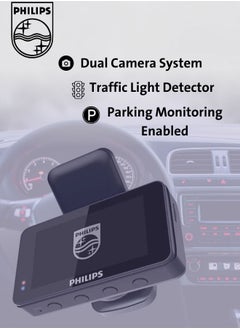 Philips Philips GoSure Dash Cam GS7101 4K Ultra HD Front and Back Dash Cam with SONY IMX415 CMOS lens and Wiring Kit  - Image 3