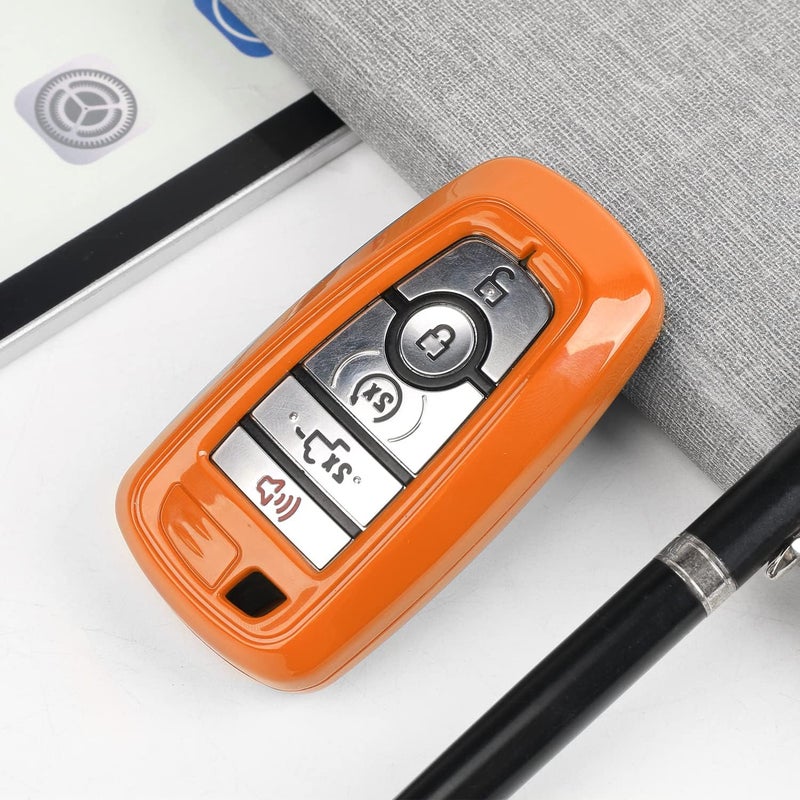 RAZPOY Orange Key Fob Cover for Ford Vehicles - Image 2