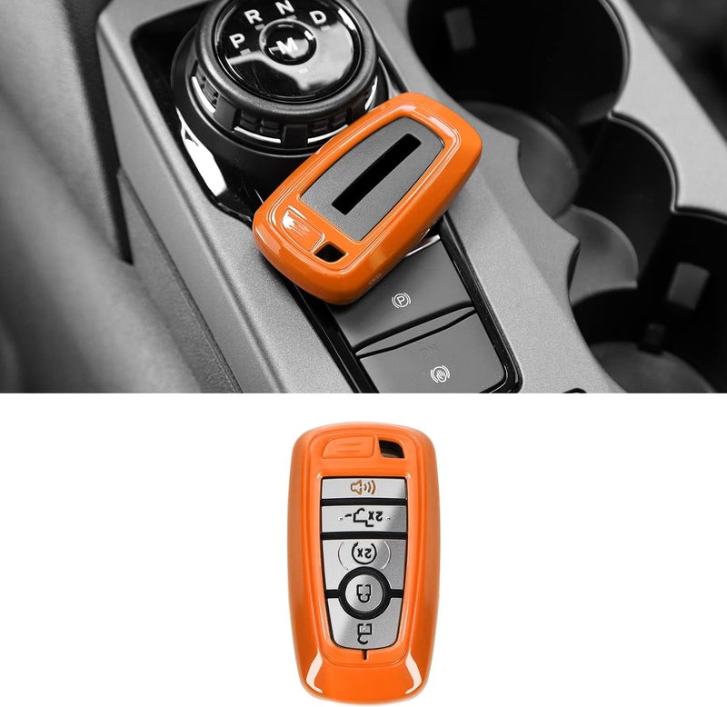 RAZPOY Orange Key Fob Cover for Ford Vehicles - Image 1