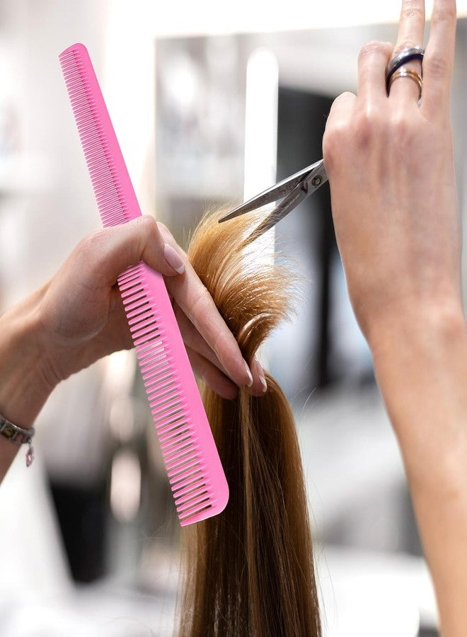 SAZIC Barber Plastic Tapering Hair Cutting Combs - Pink & Black (Set of 6) Barber Comb Set for Men & Women - Image 4