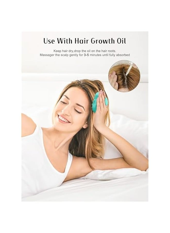 إسكدنيا فرشاة الشامبو، وتدليك فروة الرأس باستخدام حرير ليليكون ناعم، والشعر الرطب والجاف مناسب للرجال والنساء - Image 5