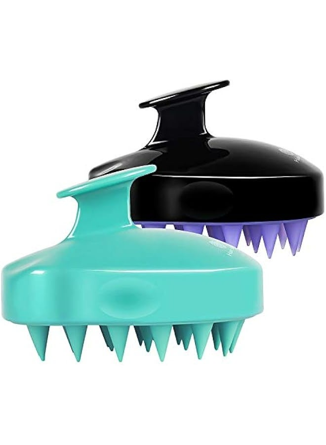 إسكدنيا فرشاة الشامبو، وتدليك فروة الرأس باستخدام حرير ليليكون ناعم، والشعر الرطب والجاف مناسب للرجال والنساء - Image 1