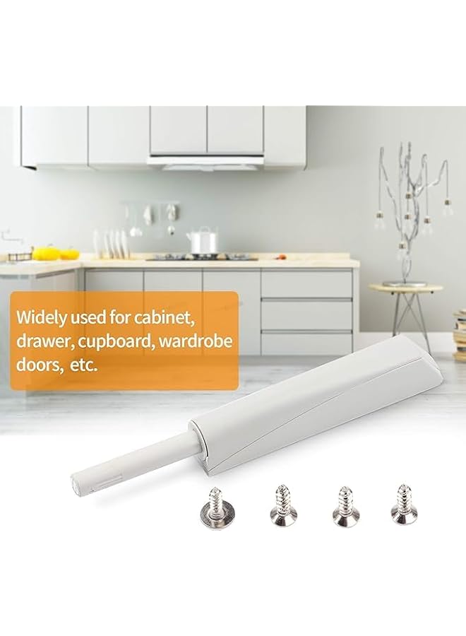 S-TOP Magnetic Push Open Latches for Cabinet Drawers, White Recessed Cabinet Doors, Push-to-Open Cabinet Hardware, Kitchen Push-to-Touch Release Latches (White 10Pcs) - Image 2