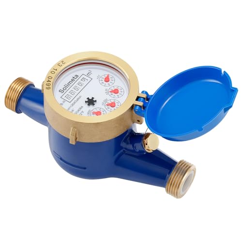 Solimeta Water Meter, Cold Water Meter for Garden and Home, 3/4"NPT Couplings, Measuring in Cubic Meter - Image 2