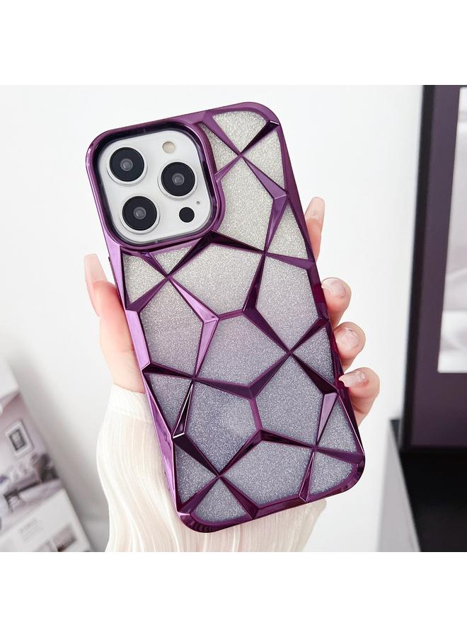 زبون جراب لهاتف iPhone 11 Pro Max، جراب هاتف TPU مطلي بالكهرباء، مكعب مائي لامع متدرج اللون - Image 1