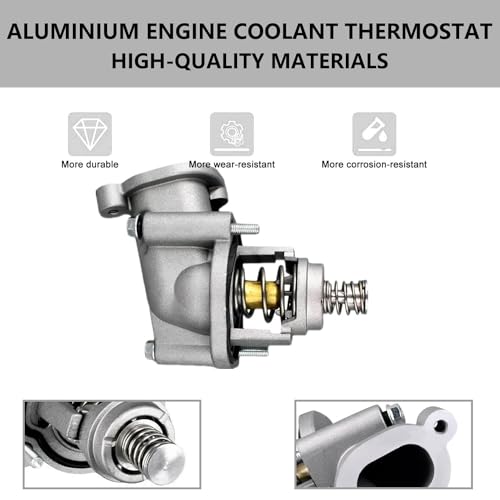 BSNOVT Engine Coolant Thermostat and Housing Assembly 12678784, Compatible with Cadillac CT5 2020-2022, GMC Canyon 2017-2022,Chevrolet Camaro 2016-2022, Cadillac CTS 2016-2019, Replace# 15-81889 - Image 2