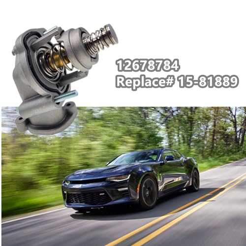 BSNOVT Engine Coolant Thermostat and Housing Assembly 12678784, Compatible with Cadillac CT5 2020-2022, GMC Canyon 2017-2022,Chevrolet Camaro 2016-2022, Cadillac CTS 2016-2019, Replace# 15-81889 - Image 5