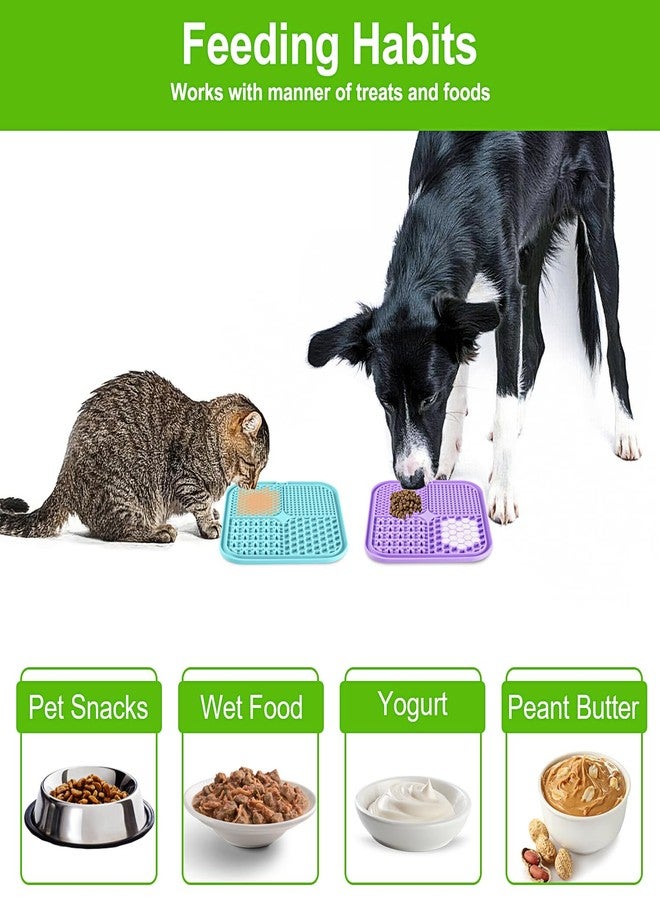 LUKITO Lick Mat for Dogs and Cats, Licking Mat with Suction Cups for Dog Anxiety Relief, Cat Peanut Butter Lick Pad for Boredom Reducer, Enrichment Toy, Treat Mat for Bathing Grooming (Large-3 Pack) - Image 5