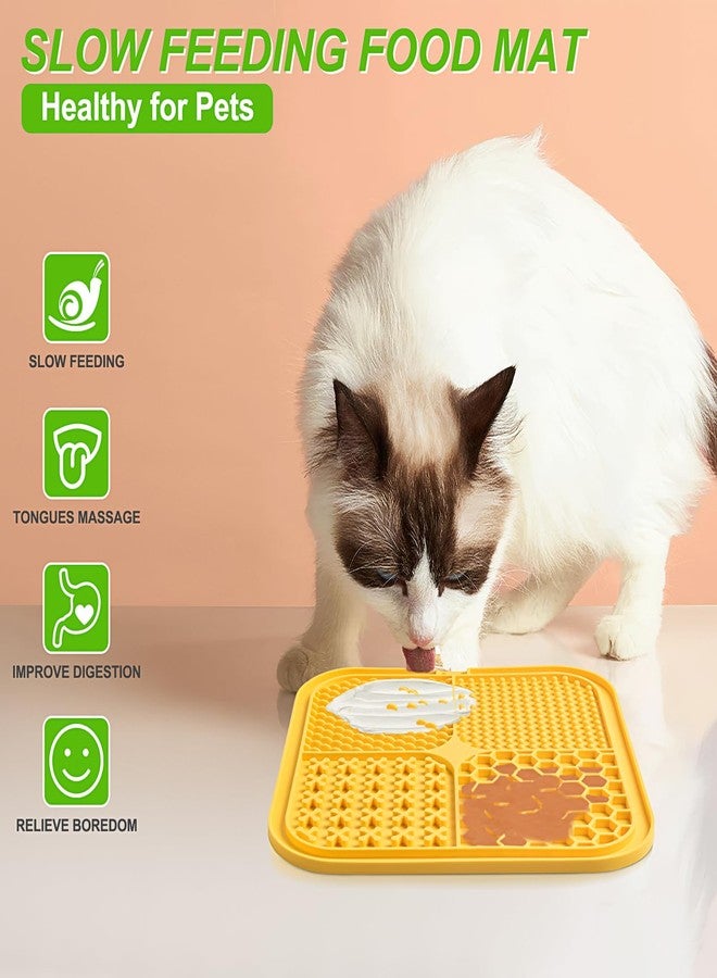 LUKITO Lick Mat for Dogs and Cats, Licking Mat with Suction Cups for Dog Anxiety Relief, Cat Peanut Butter Lick Pad for Boredom Reducer, Enrichment Toy, Treat Mat for Bathing Grooming (Large-3 Pack) - Image 4