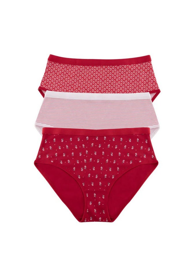 Milk Pack Of 3 brief Pantie Printed  - Image 1