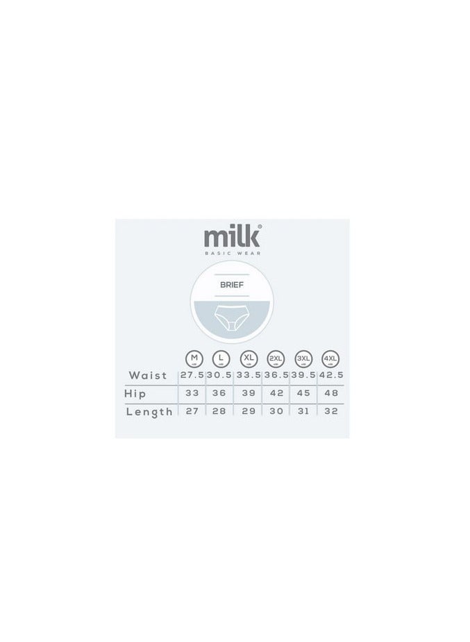 Milk Pack Of 3 brief Pantie Printed  - Image 5