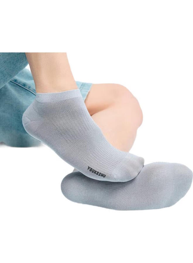 YOUKESHU Cool Mesh Men'S Socks 10A Antibacterial Deodorant Non-Slip Breathable Moisture Wicking Anti-Pilling Casual Short Socks - Image 2