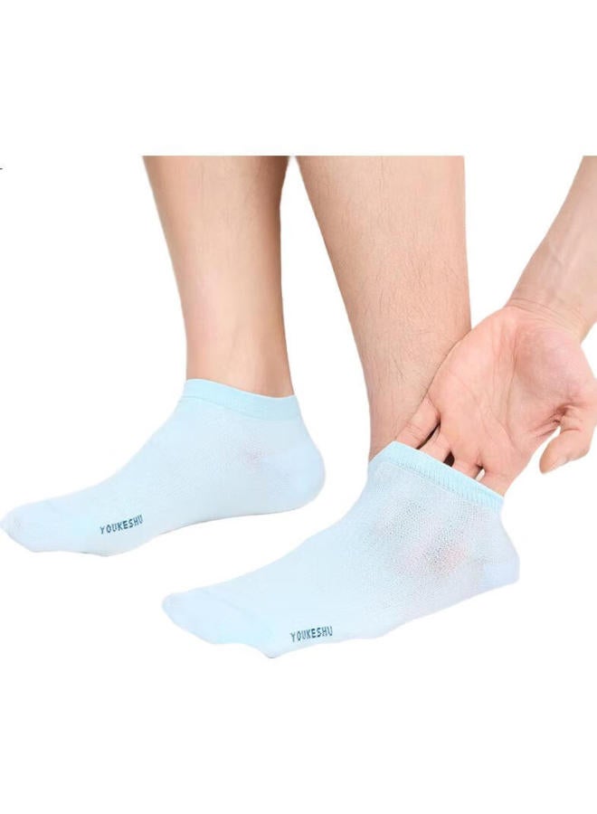 YOUKESHU Cool Mesh Men'S Socks 10A Antibacterial Deodorant Non-Slip Breathable Moisture Wicking Anti-Pilling Casual Short Socks - Image 1