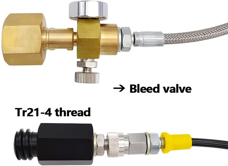 VaVoger Upgraded Soda Machine Co2 Adapter Stainless Steel Hose with Larger Pressure Gauge, CGA320 Co2 Tank Direct Hose Adapter to Jet/One Touch/Fizzi/Aqua Fizz Soda Water Machine (60 inch) - Image 5