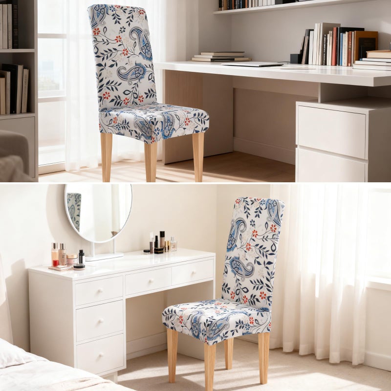 Dioxide High Stretch Chair Covers for Dining Chairs, Washable Dining Chair Covers Set of 6, Soft Kitchen Chairs Seat Covers, Parsons Chair Slipcovers Protectors for Home Hotel Restaurant Banquet - Image 4