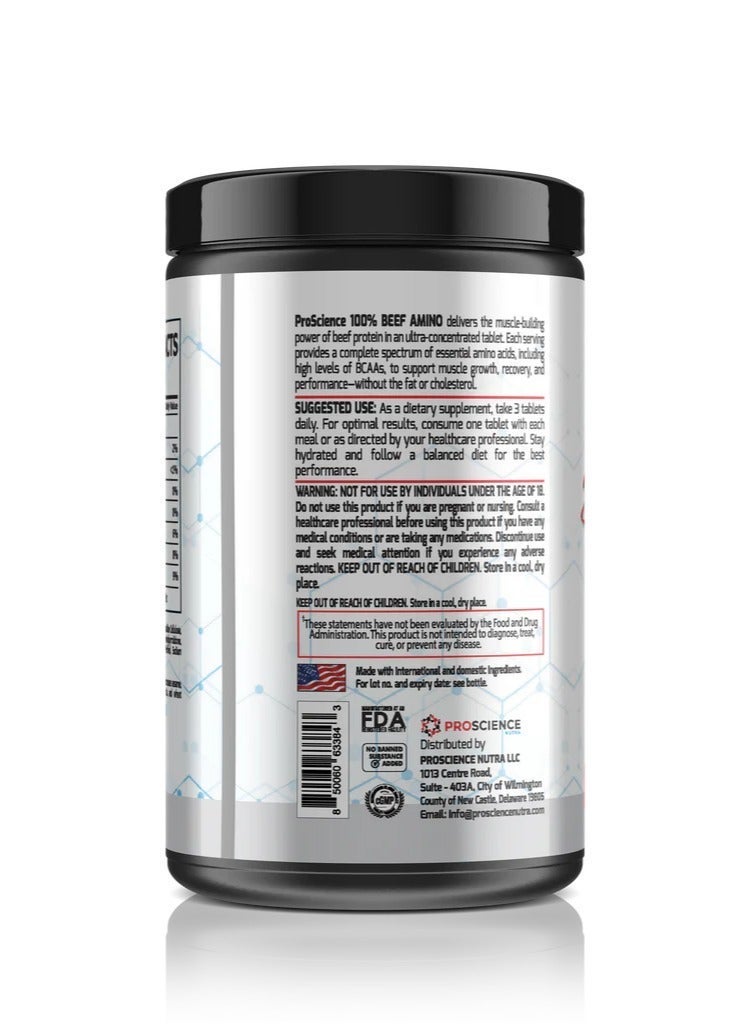 النوترا ProScience Nutra Beef Aminos – 300 قرص - Image 2