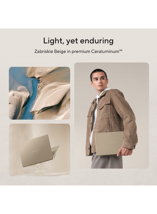 أسوس Zenbook 14/14inch/512Gigabyte SSD/8GB RAM/Snapdragon X  X1 26 100/Zabriskie Beige English Zabriskie Beige - Image 4