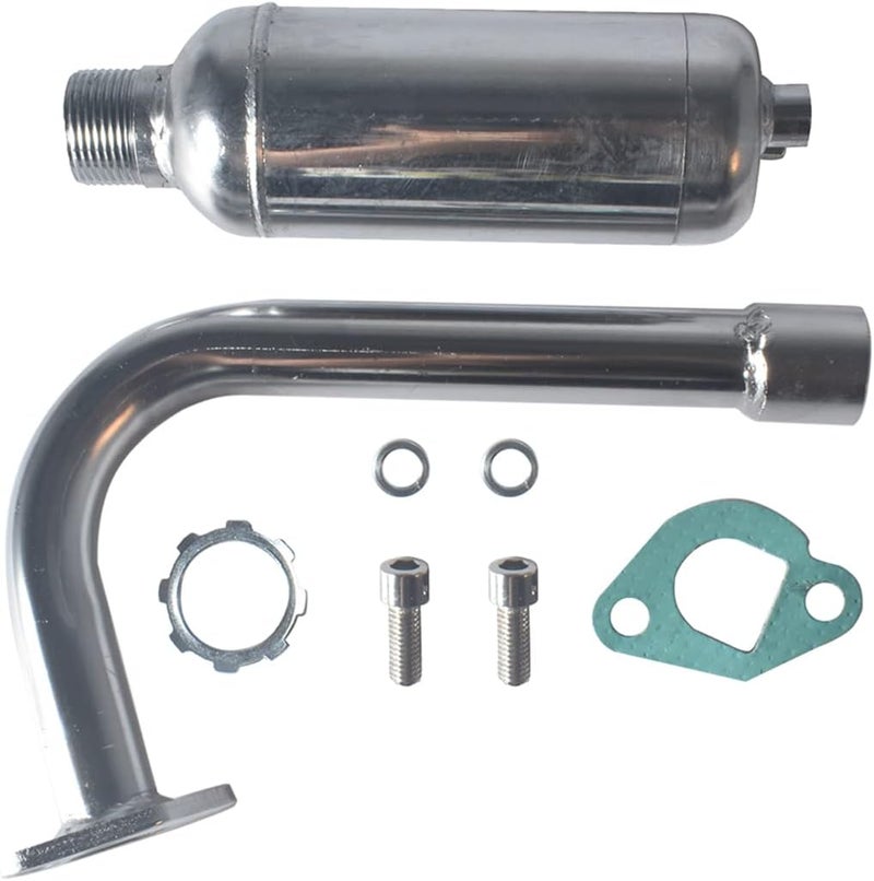 VCUJSUC Exhaust with Muffler for Predator 212cc 196cc 6.5HP Go Kart Mini Bike - Image 1