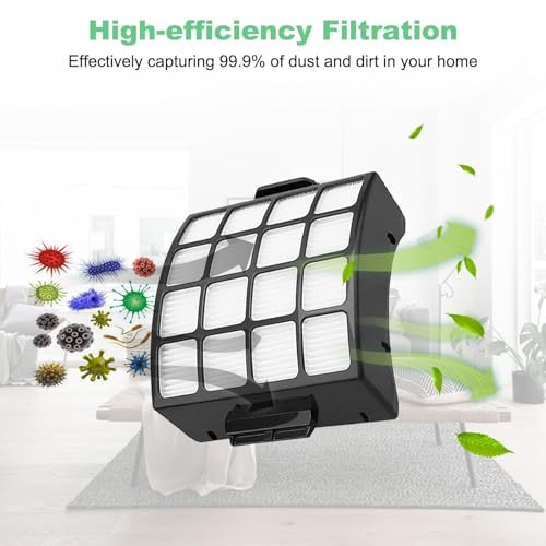 Alrens AZ3002 Replacement Filters and Odor Kit for Shark AZ3002 AZ3000 AZ3000W Stratos Duo Clean PowerFins Upright Vacuumm, 2 Filter + 4 Foam & Felt Kit + 4 Odor Neutralizer Cartridges - Image 3
