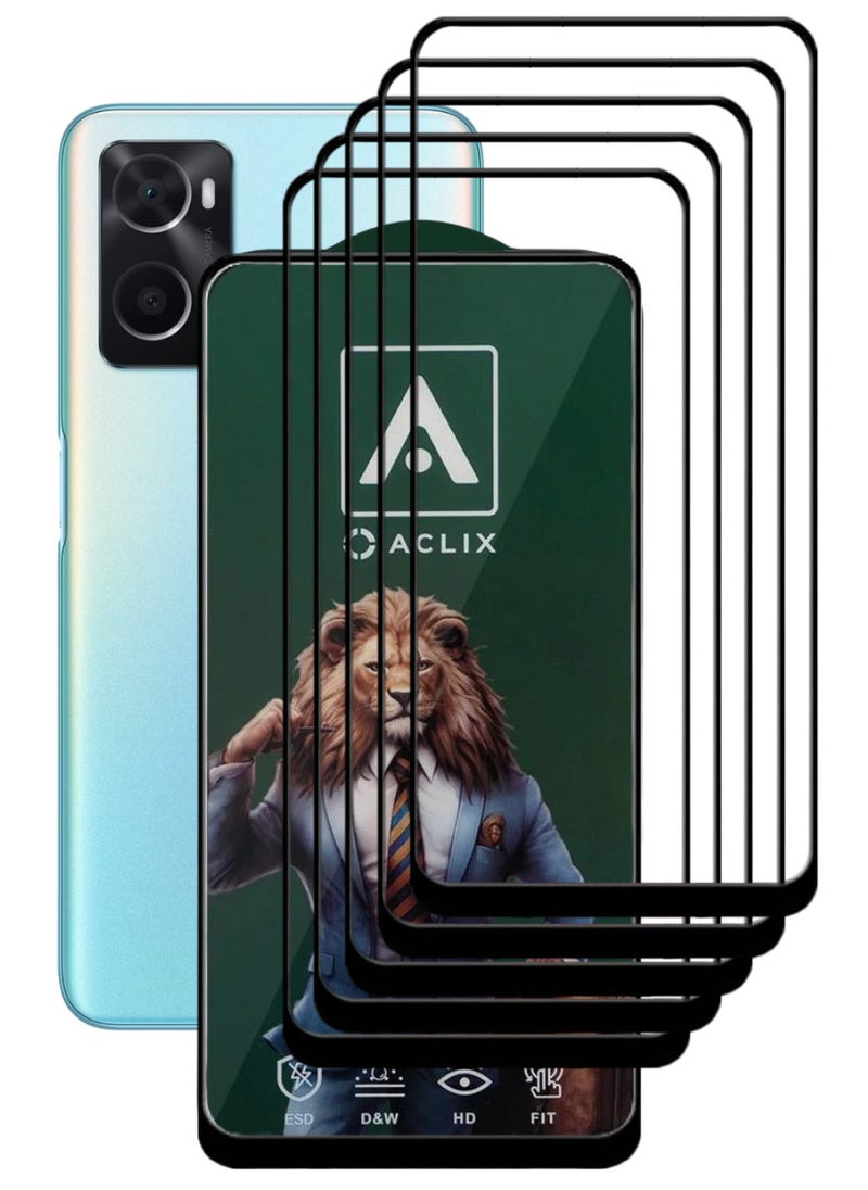 ACLIX 5 Pieces Antistatic ESD Dustproof Premium Quality High Definition Tempered Glass Screen Protector Designed For Oppo A76 - Image 1