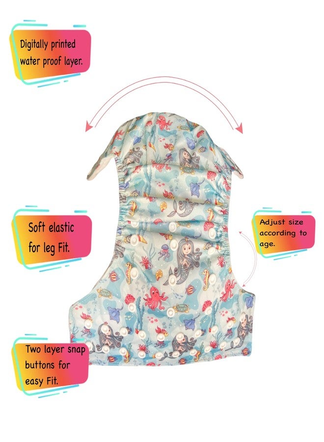 Dumbledo Premium Cloth Diaper with Cotton Insert (Pack of 1) | Hypoallergenic | Breathable | Quick Dry | Designed by Moms | 3 Months - 3 Years | Unisex Baby - Image 3