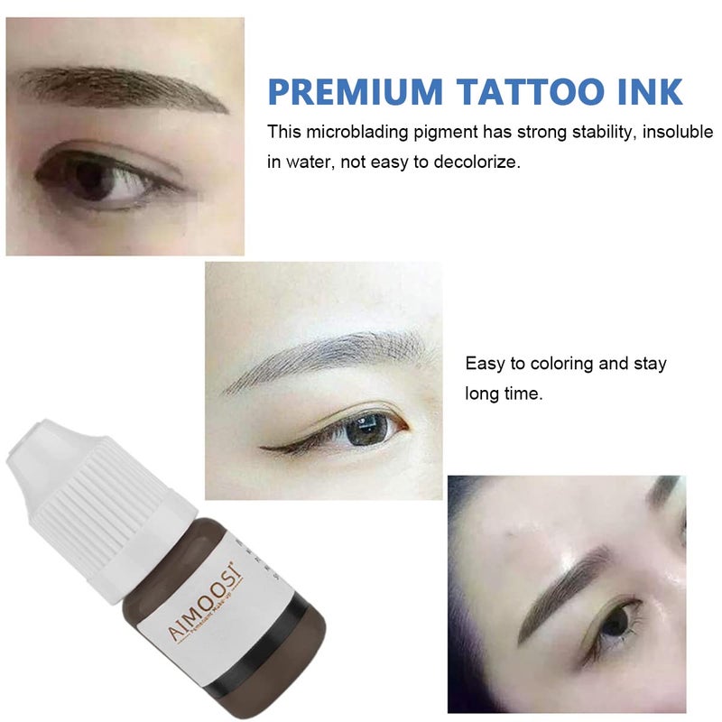 M'AYCREATE MAYCREATE® Microblading Kit, Eyebrow Pen Needle Kit with Finger Gloves Permanent Eyebrow Tattoo Kit, Black Tattoo Ink for Practicing, Eyebrow Practise Skin Tool for New Beginners and Professions - Image 4