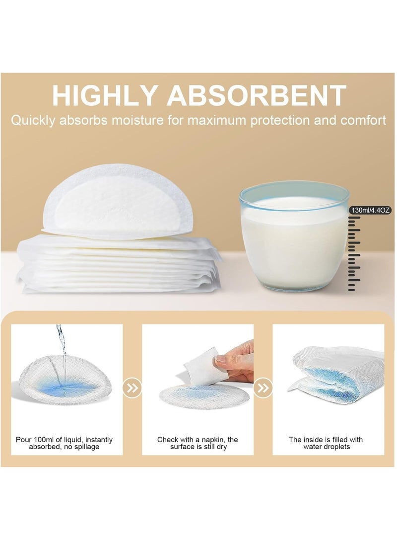 MileMelo 100-Piece Disposable Nursing Pads, Soft And Super Absorbent Breast Pads, Breastfeeding Essentials For Moms - Image 3