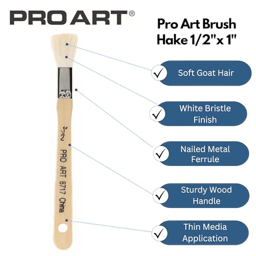 Pro Art Bristle Hake Paintbrush, Natural - Image 2