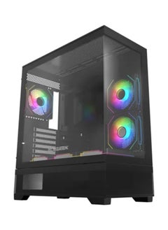 CRUISER AceGeek Cruiser L460 Computer Case, Up To 360mm Radiator & 9x Fan Support, 0.7mm Tempered Glass & SPCC Material, USB 3.0, USB 2.0, Type-C, HD Audio I/O Ports, Black | AC-CRUISER-L460-BK  - Image 1