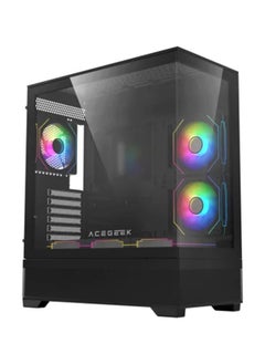 CRUISER AceGeek Cruiser L460 Computer Case, Up To 360mm Radiator & 9x Fan Support, 0.7mm Tempered Glass & SPCC Material, USB 3.0, USB 2.0, Type-C, HD Audio I/O Ports, Black | AC-CRUISER-L460-BK  - Image 2