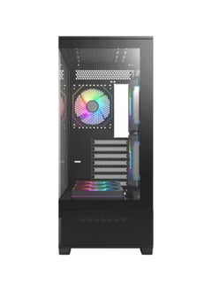 CRUISER AceGeek Cruiser L460 Computer Case, Up To 360mm Radiator & 9x Fan Support, 0.7mm Tempered Glass & SPCC Material, USB 3.0, USB 2.0, Type-C, HD Audio I/O Ports, Black | AC-CRUISER-L460-BK  - Image 5