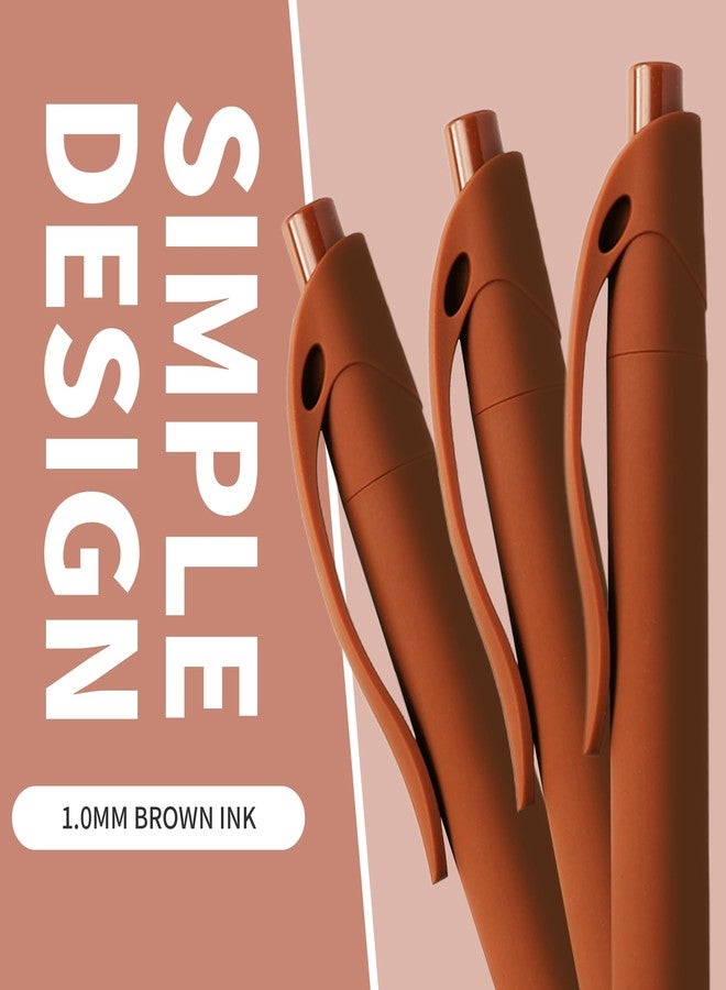 deegtran Pens Bulk, 50 Pack No Bleed Brown Click Pen, Wholesale Retractable Ballpoint Pens, Pens Medium Point, Smooth Ink Pens, 1.0MM Brown Ink - Image 3