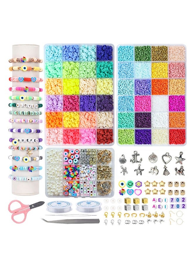 هايدو 17 , 246 قطعة 60 لون طين خرزة سوار يجعل مجموعة , [ ديي ] مجوهرات مسطّحة مجموعة , حزام سير عقد & حلق & مجوهرات تعويذة & مرنة حبل , بوليمر أسود حجارة خرزة هبة , مناسبة لأنّ بنت أكثر من 6 سنون ( لون عشوائيّ ) ( لون عشوائيّ وأسلوب ) - Image 1