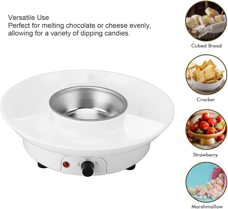 مجموعة قدر الشوكولاتة الكهربائية مع 10 شوك، 25 واط، مستويان، قابس أمريكي، 110 فولت للحفلات والزفاف والمواعيد - Image 5