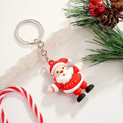 ARTLABEL Cute Keyring Key Chain For Kids Boys Girls & Children Best for Birthday Return Gifts (Santa (Pack of 12)) - Image 3