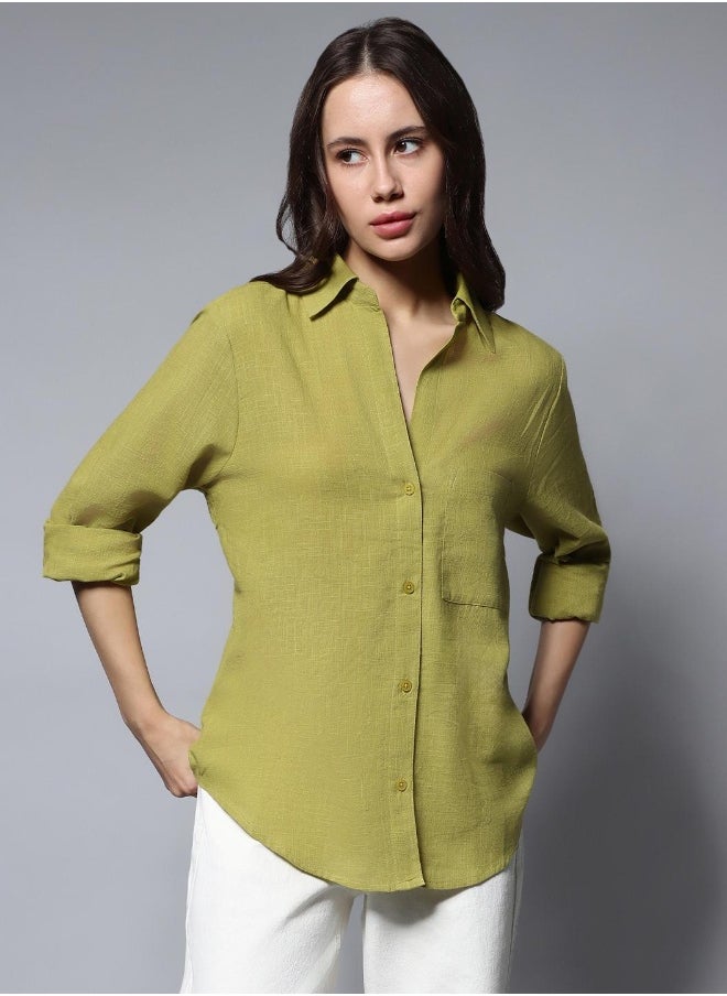 HIGH STAR - Women Green Shirt - Image 1