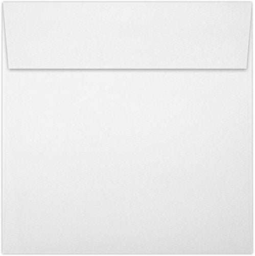 LUXPaper Square Invitation Envelopes | Peel & Press | 5 1/2" x 5 1/2" | White | 100% Recycled | 80lb. Text | 50 Qty - Image 1