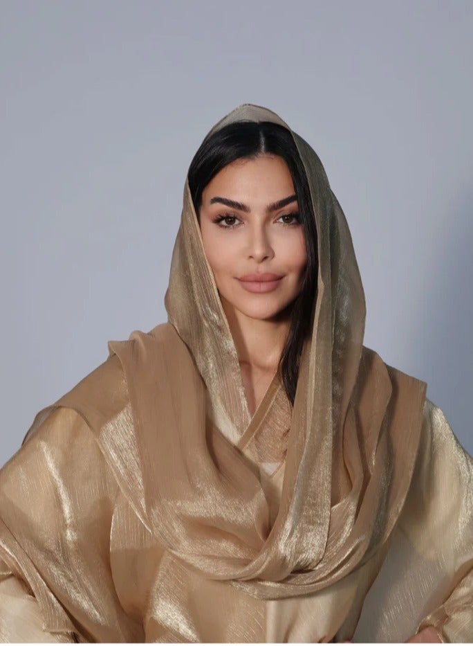 MAISON ARABELLE SHAWL ORGANZA GOLD *ONLY SHAWL*