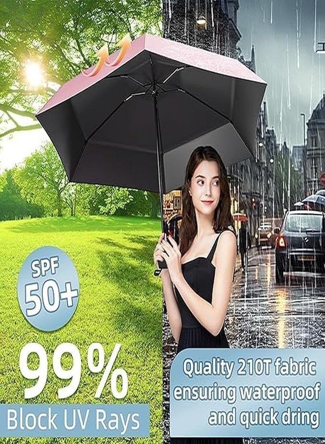 RUPAKADA Travel Mini Folding Compact Umbrella with Case, Manual Open 6 Ribs Lightweight Portable, Small Sun & Rain Pocket Umbrella for Girls and Women- Use in Rain & Summer(MULTICOLOUR) - Image 5